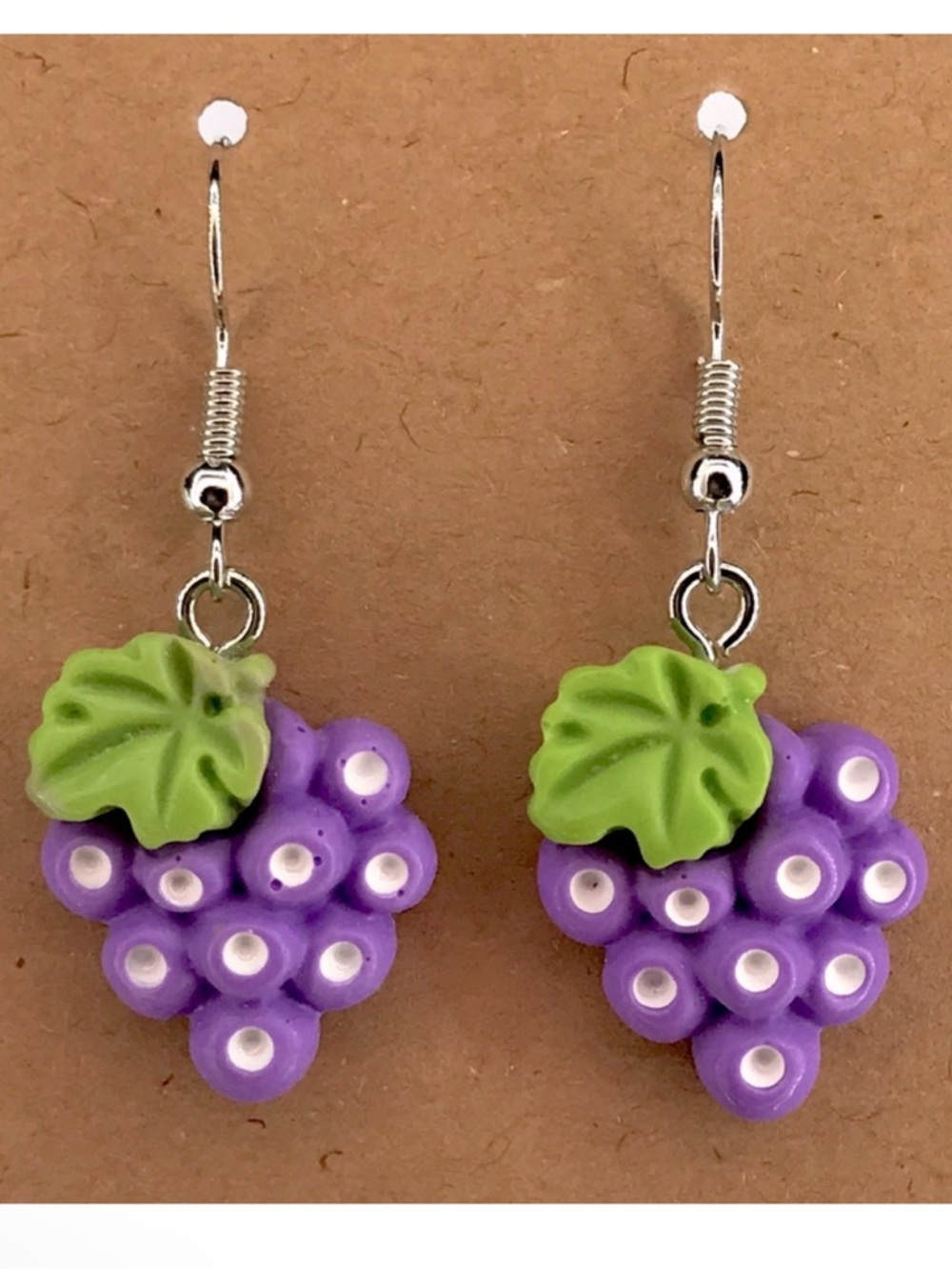 Purple Grape Resin Earrings Fashion Jewelry